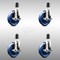 Service Caster 5 Inch 316SS Solid Poly Swivel 1-5/8 Inch Expanding Stem Caster Set Brake SCC SCC-SS316EX20S514-SPUS-TLB-158-4 - alternate 2